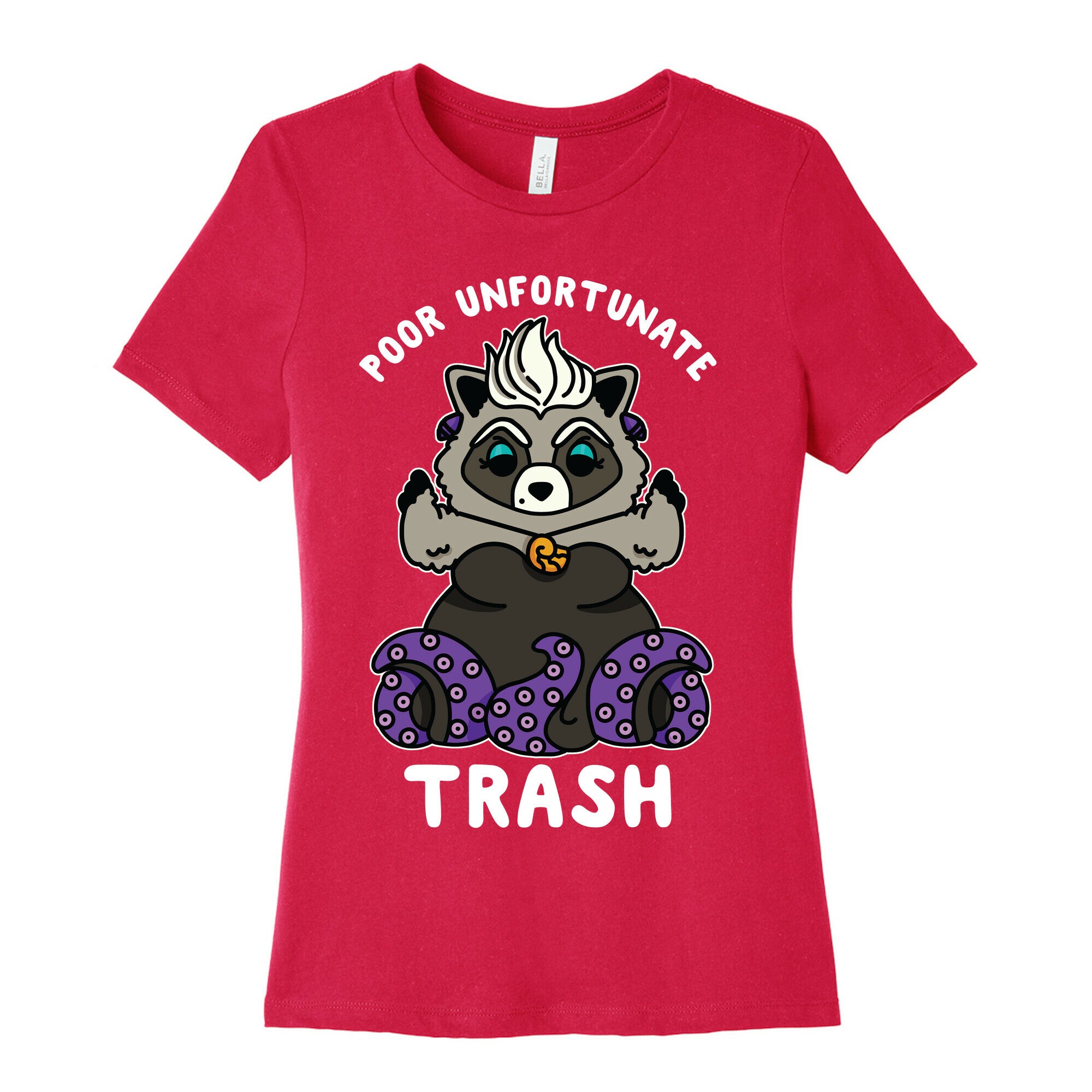 Poor Unfortunate Trash Raccoon  Women's Cotton Tee